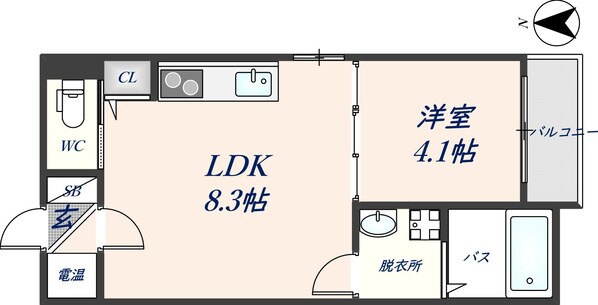 ルミエール若江岩田の物件間取画像